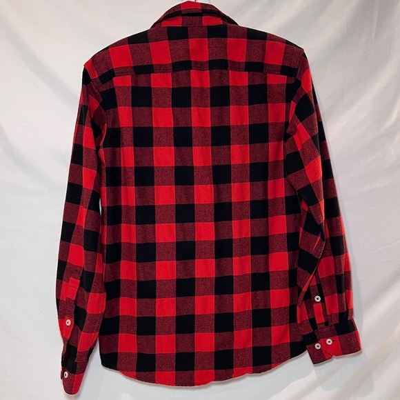 Design in Italy Red-Black Buffalo 🦬 Plaid Shirt-Size Small - Picture 2 of 7